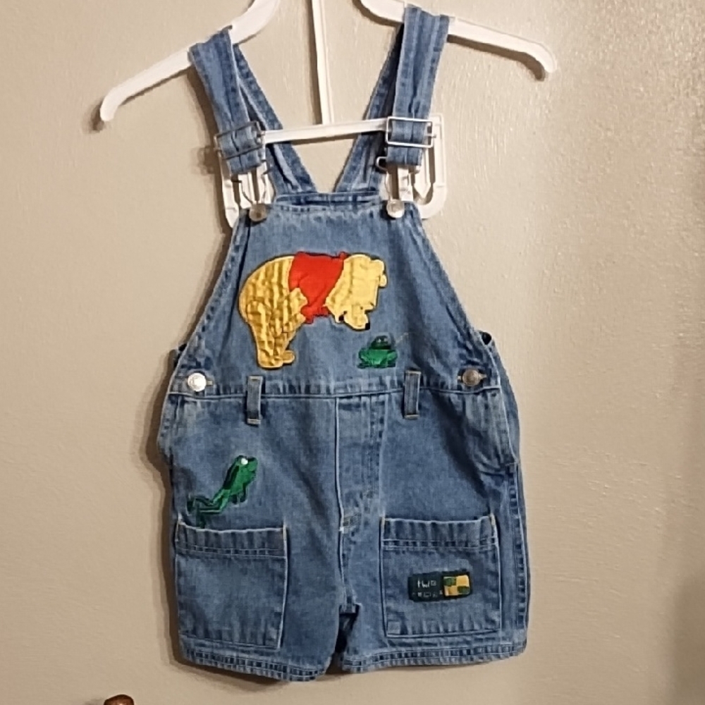 Disney Winnie The Pooh Overalls with Frog Design